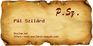 Pál Szilárd névjegykártya